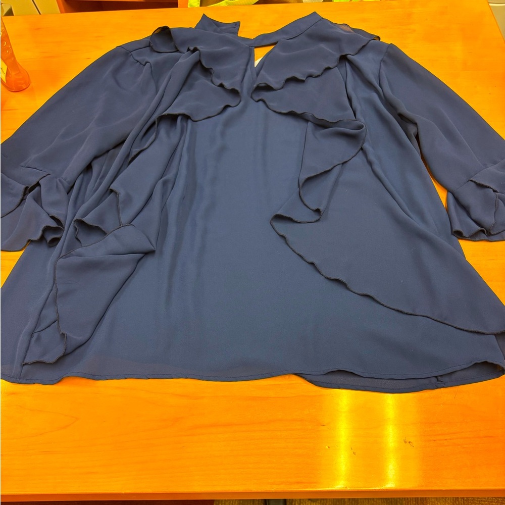 Ruffle Blouse with bell sleeves